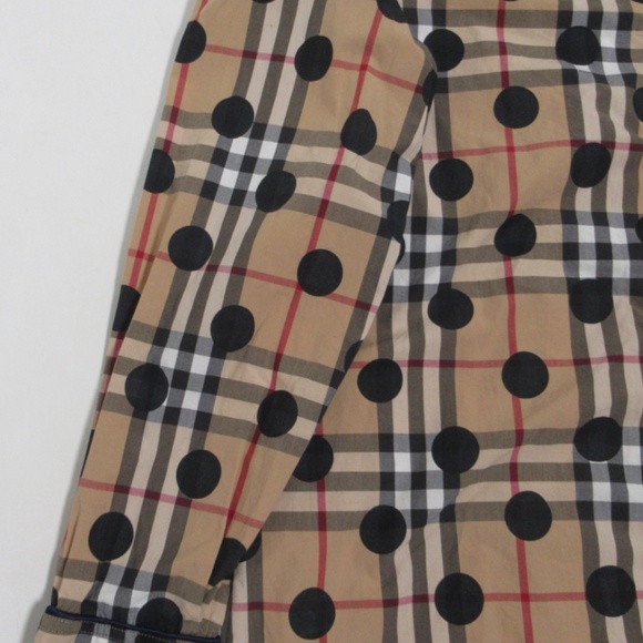 Burberry London England Women's Polka-Dot Check Shirt Archive Beige Size S - Picture 4 of 12